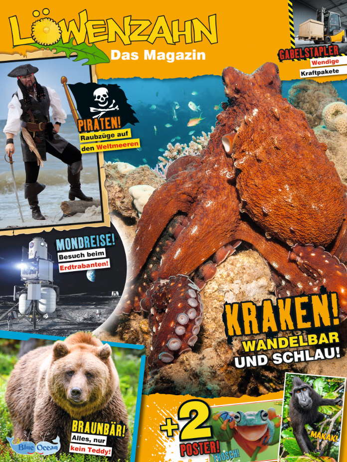Löwenzahn Magazin mit einem Kraken