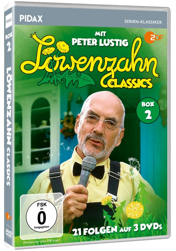 Pidax DVD Cover Löwenzahn Classic Box 2 mit Peter in seiner festlichen Latzhose drauf