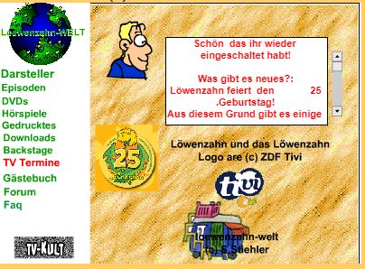 Löwenzahn Fanclub Flash Seite